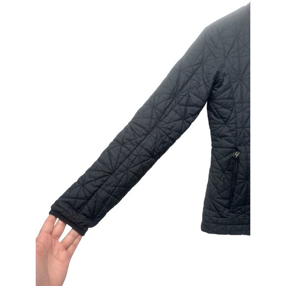 The North Face Diamond Puffer Jacket Womens Small Black Thermball Insulated Fall - Picture 14 of 16